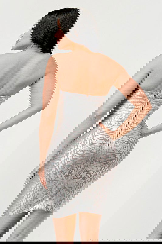 Gilded Glamour Strapless Dress - ShopEbonyMonique