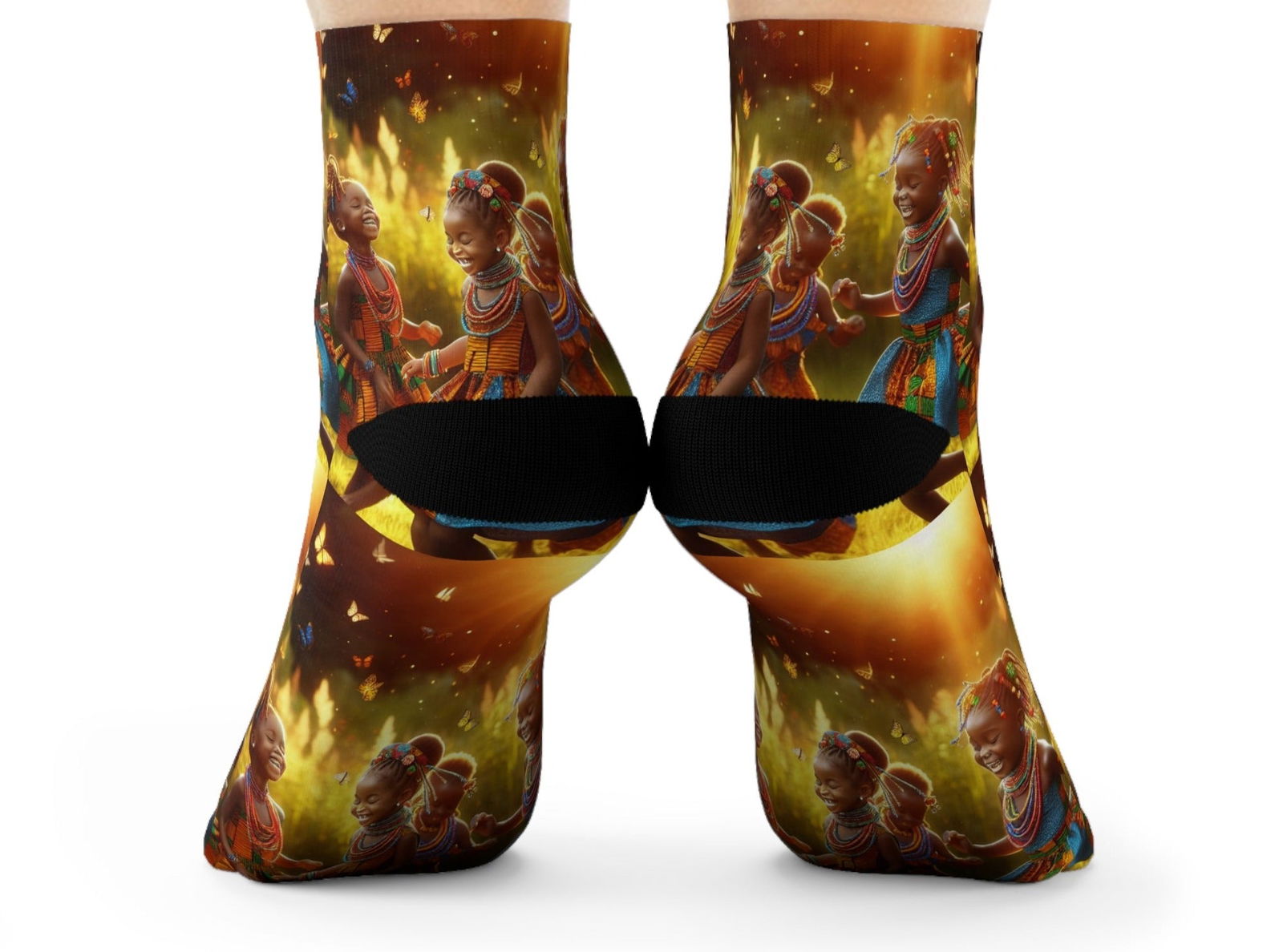 Girls Playing - Crew Socks - ShopEbonyMonique