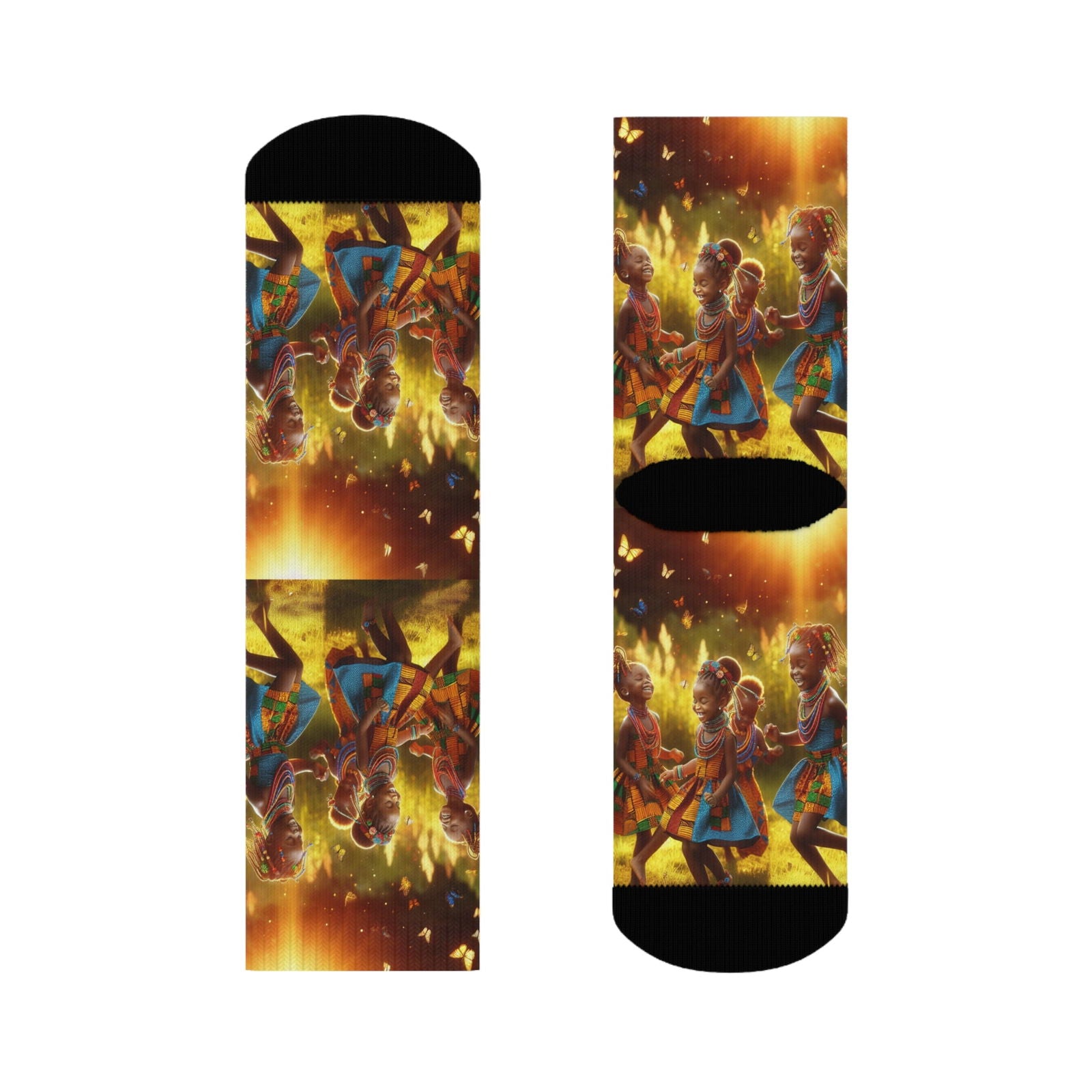 Girls Playing - Crew Socks - ShopEbonyMonique