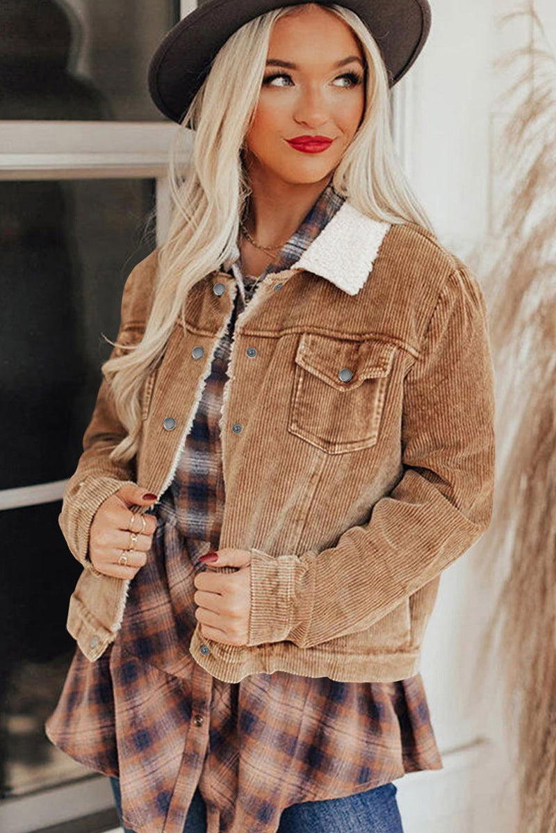 Gray Corduroy Jacket - ShopEbonyMonique