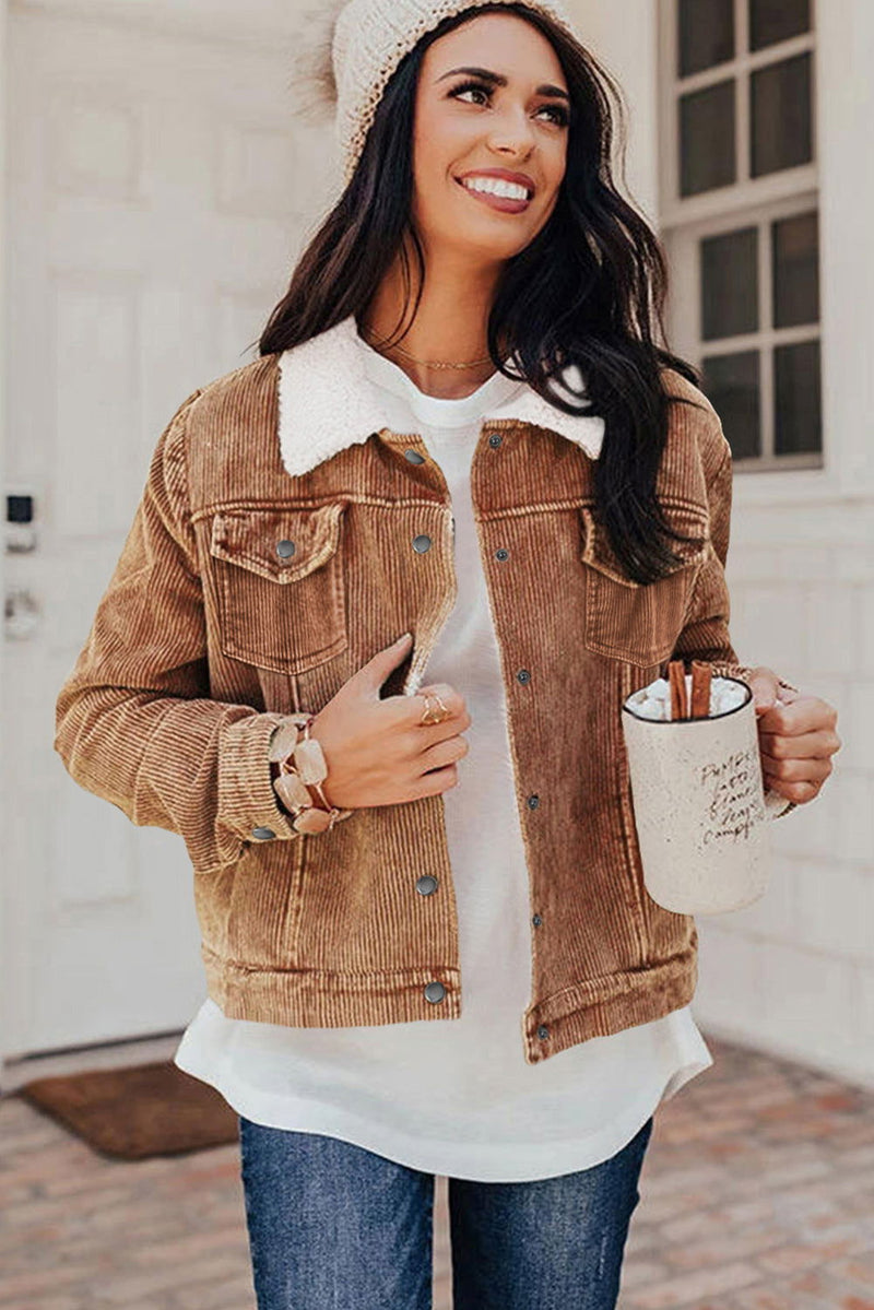 Gray Corduroy Jacket - ShopEbonyMonique
