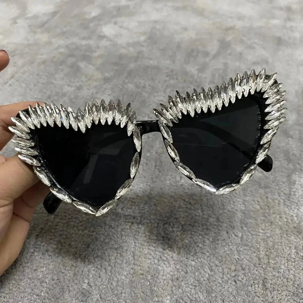 Heart Luxury Diamond Sunglasses - ShopEbonyMonique