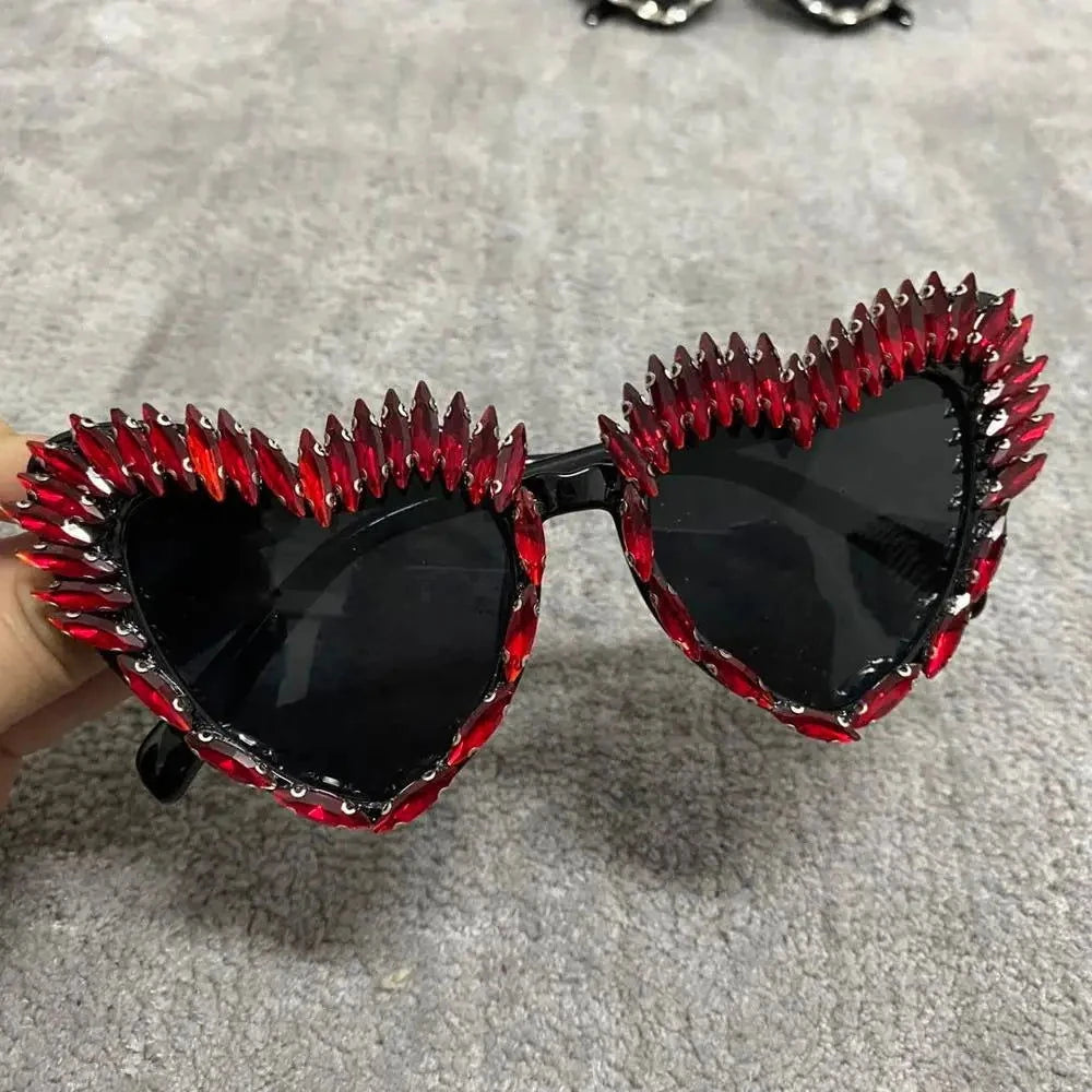 Heart Luxury Diamond Sunglasses - ShopEbonyMonique