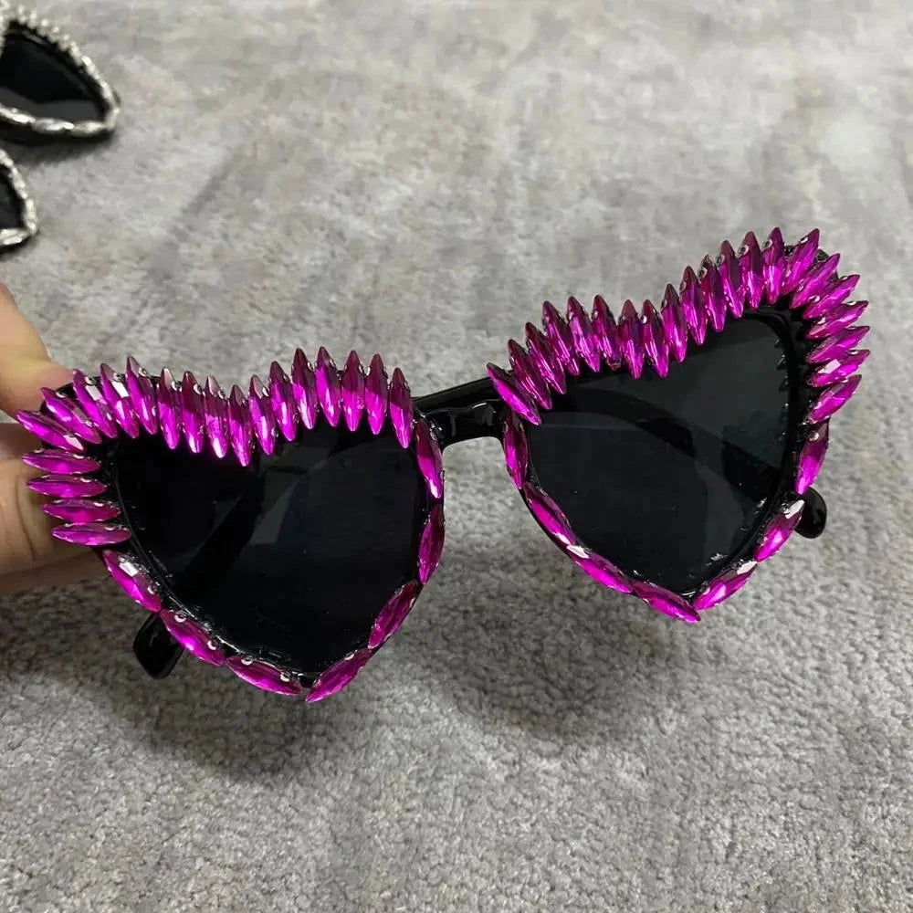 Heart Luxury Diamond Sunglasses - ShopEbonyMonique