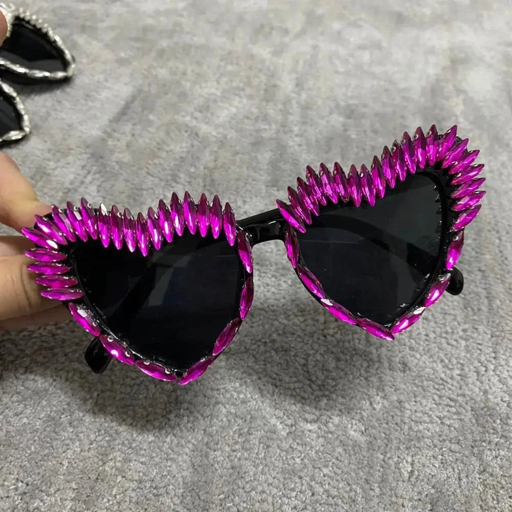 Heart Luxury Diamond Sunglasses - ShopEbonyMonique