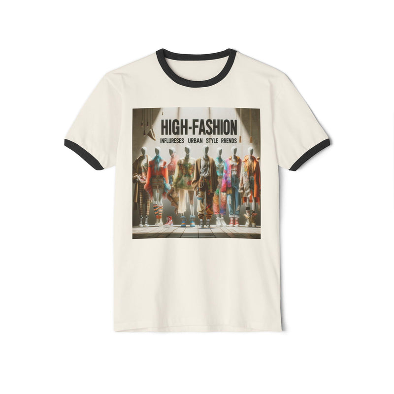 High Fashion Unisex Cotton Ringer T-Shirt - ShopEbonyMonique