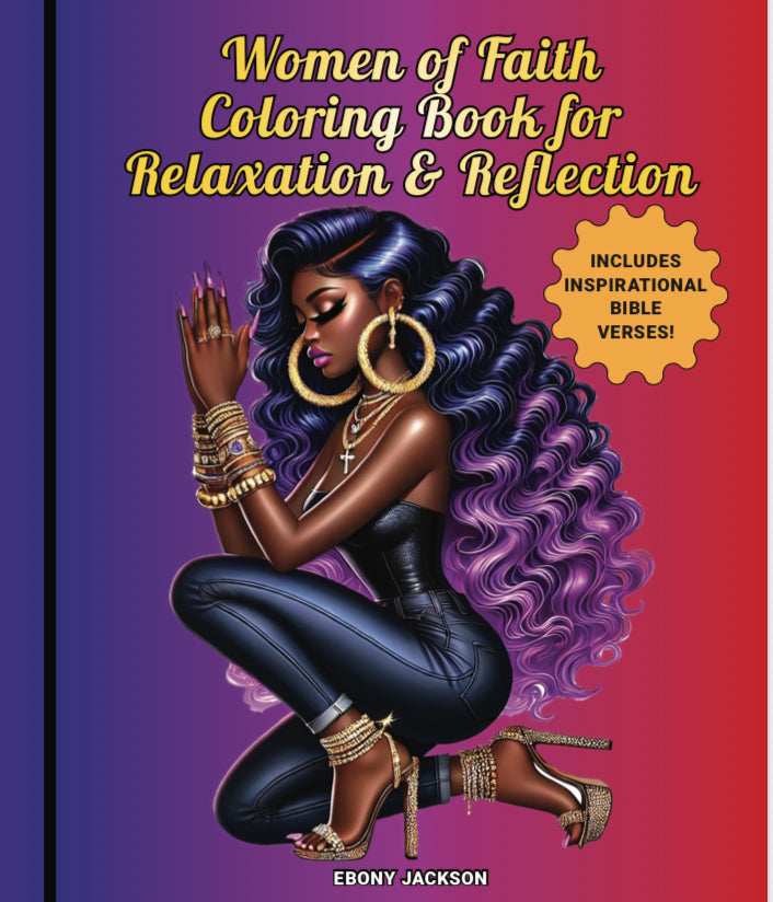 Women of faith, coloring book for relaxation and reflection