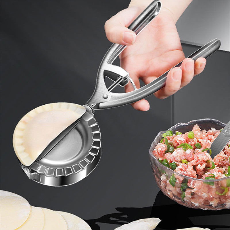 Kitchen Dumpling Mold Stainless Steel Dumpling Machine Pressing Home Baking Tool Skin Press Tool Dumpling Noodle Manual Kitchen Gadgets - ShopEbonyMonique