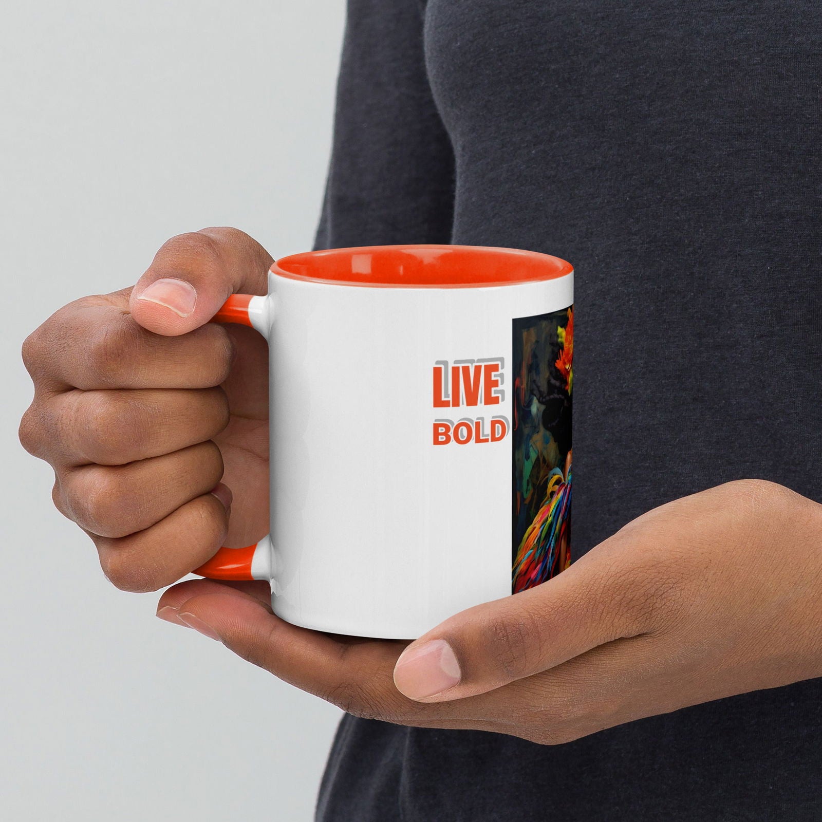 Live Bold Mug with Color Inside - ShopEbonyMonique