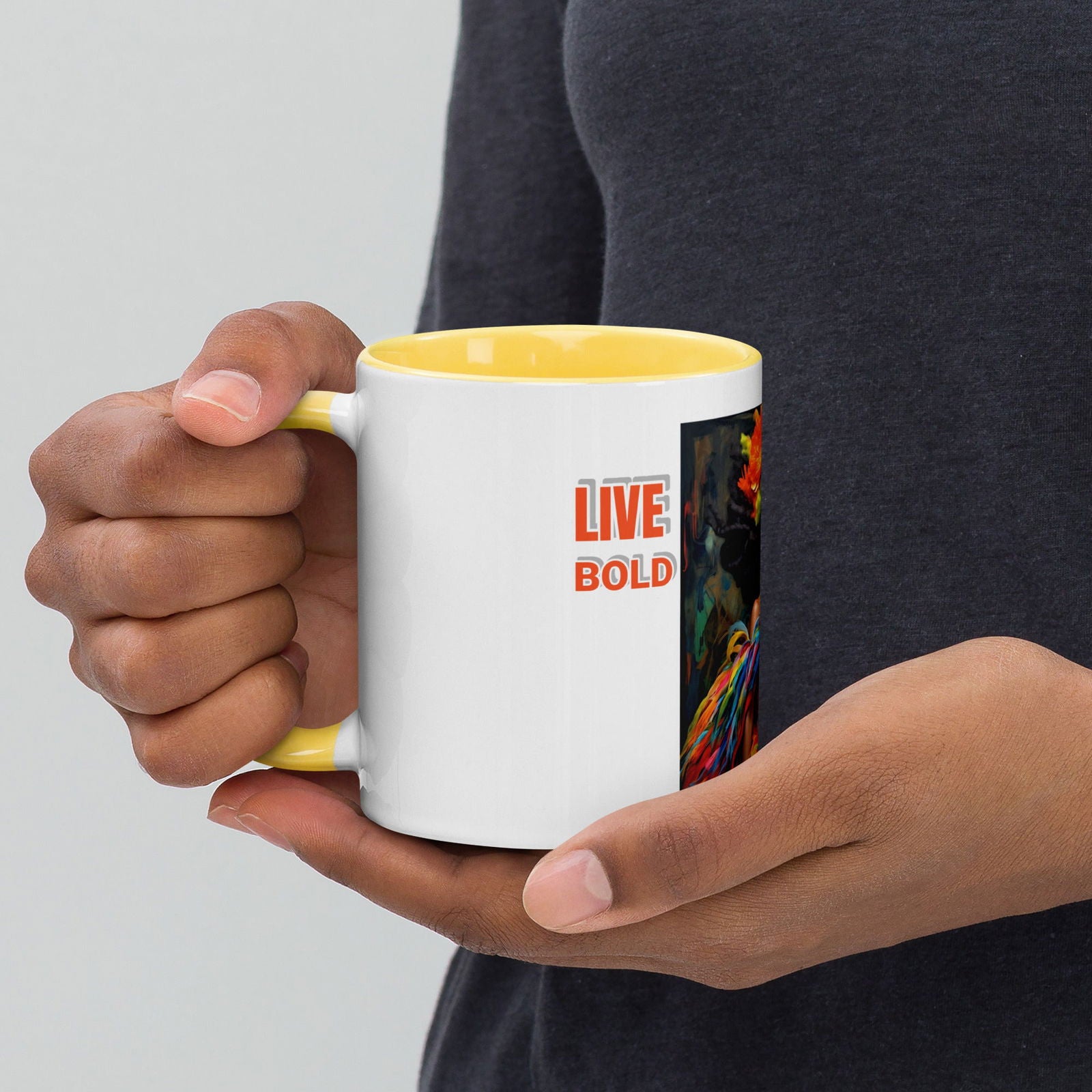 Live Bold Mug with Color Inside - ShopEbonyMonique