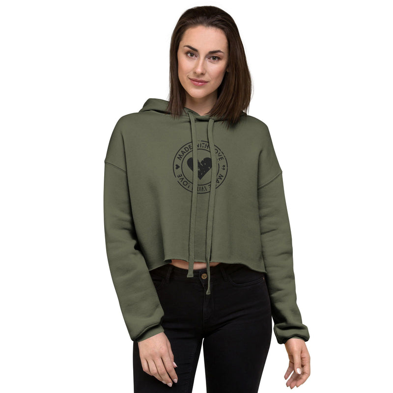 Made With Love Crop Hoodie - ShopEbonyMonique
