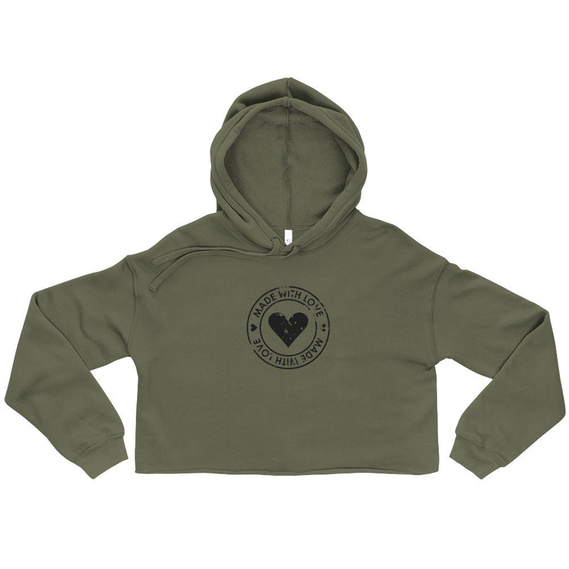 Made With Love Crop Hoodie - ShopEbonyMonique