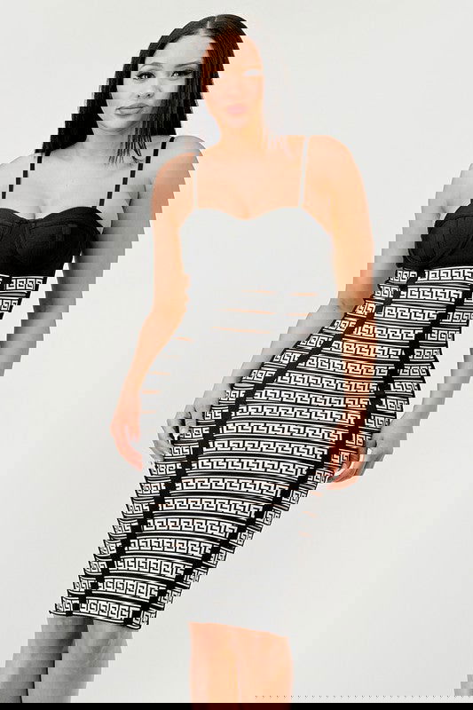 Maze Enigma Bodycon Dress - ShopEbonyMonique