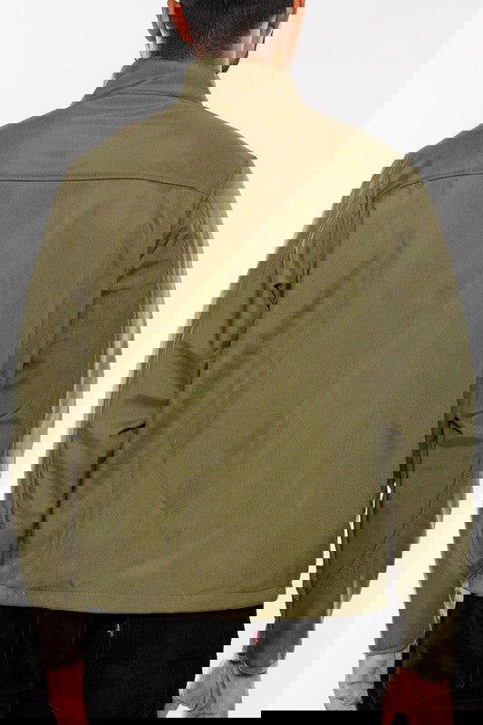 Mens Solid Soft Shell Storm Tech Jacket Coat - ShopEbonyMonique