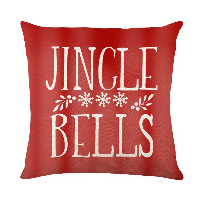 Christmas Decorations Pillow Covers Sofa Square Throw Pillow Cases Stamping Snowflake Waist Cushion Cover Home Bed Decor