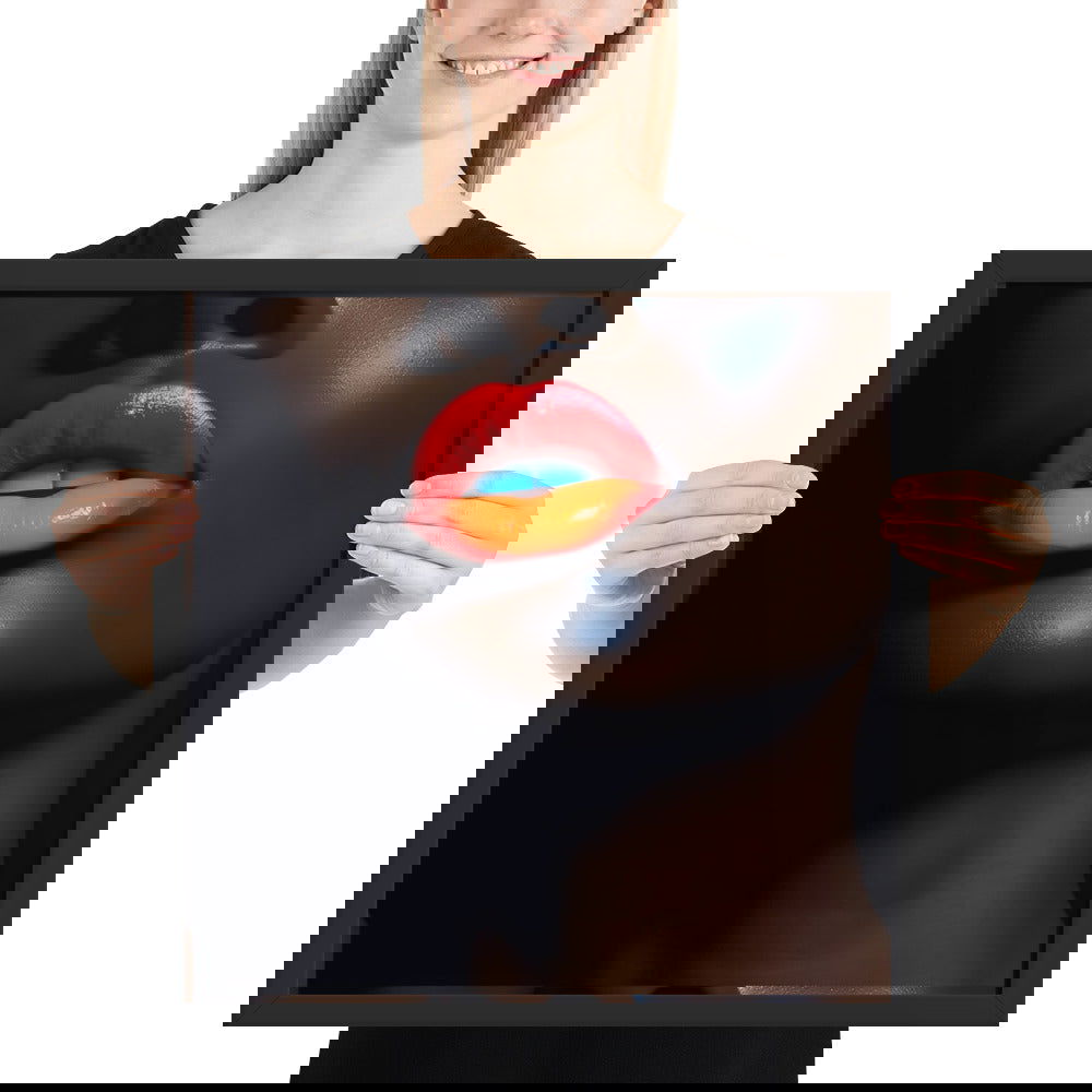 Orange Lips Framed poster - ShopEbonyMonique