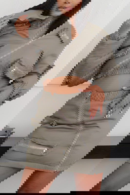 PUFFER JACKET AND SKIRT SET - ShopEbonyMonique