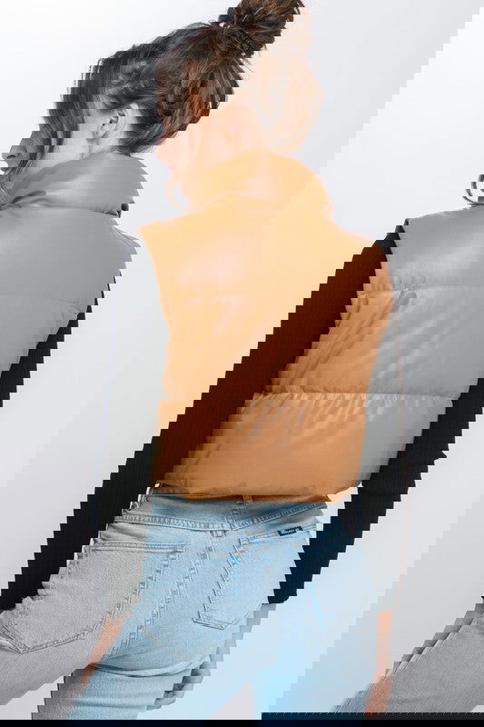 PU Puffer Snap Button - ShopEbonyMonique