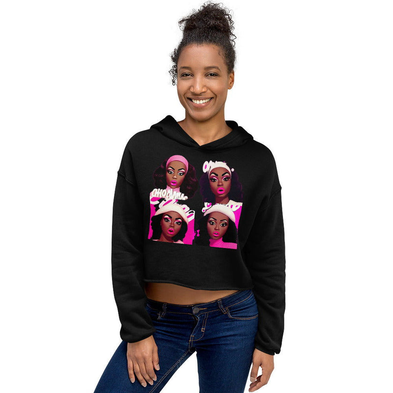 Pink Lip Crop Hoodie - ShopEbonyMonique