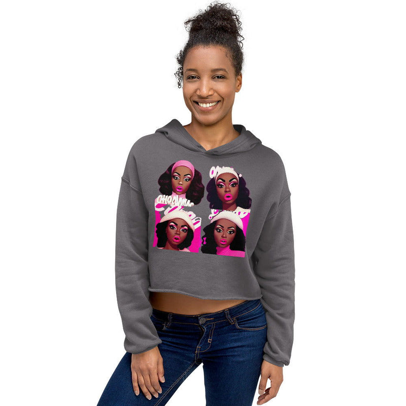 Pink Lip Crop Hoodie - ShopEbonyMonique
