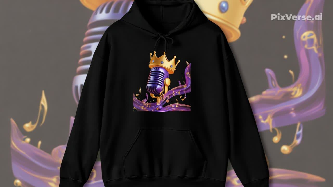 Kingdom Microphone Hoodie — Royal Music Podcast Sweatshirt