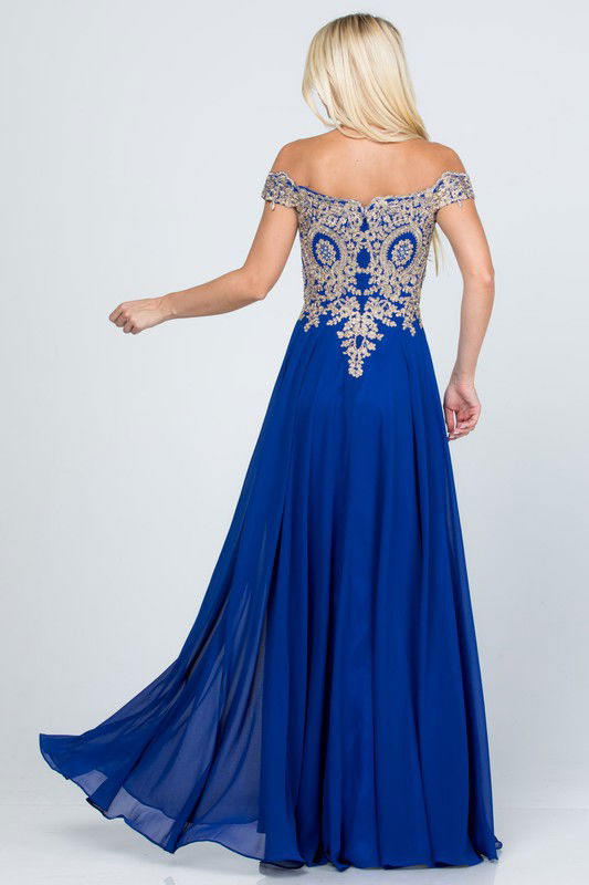 Plus Size Chiffon  Embellished Dress - ShopEbonyMonique