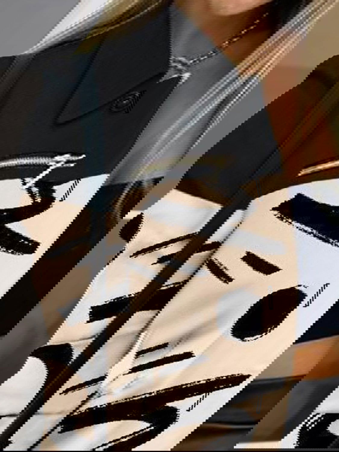 Printed Button Up Zip Detail Shacket - ShopEbonyMonique