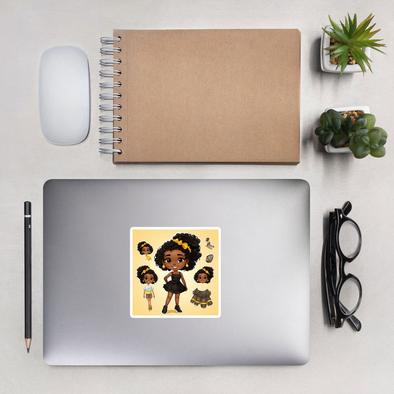 Puffy Girl Bubble-free stickers - ShopEbonyMonique