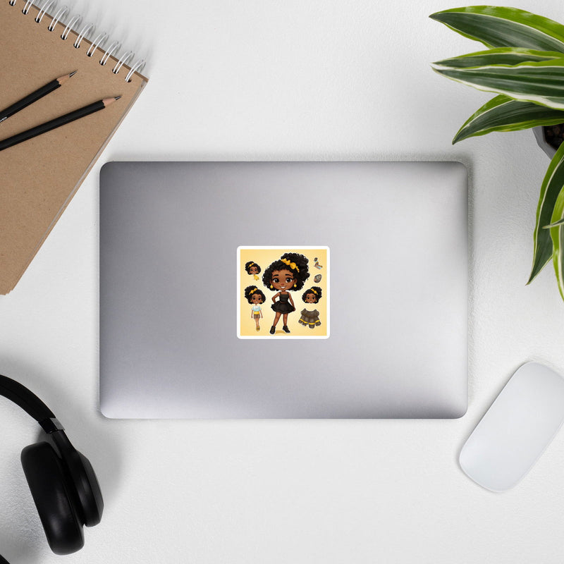 Puffy Girl Bubble-free stickers - ShopEbonyMonique
