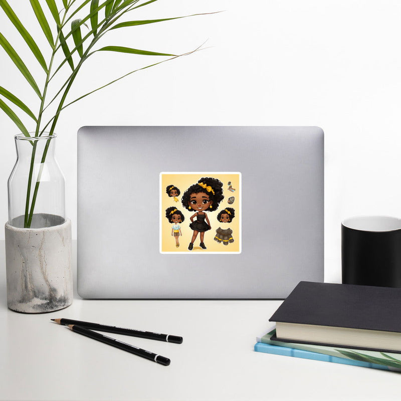 Puffy Girl Bubble-free stickers - ShopEbonyMonique