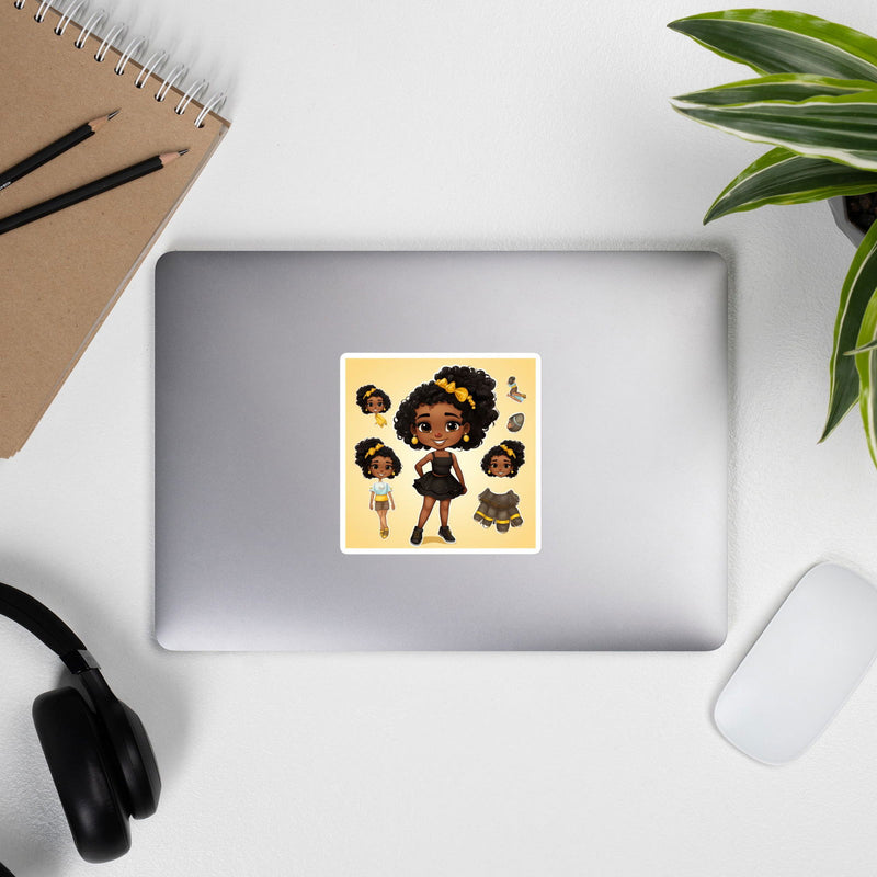 Puffy Girl Bubble-free stickers - ShopEbonyMonique