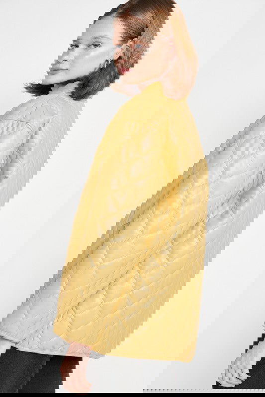 Quilted Button Down Jacket - ShopEbonyMonique