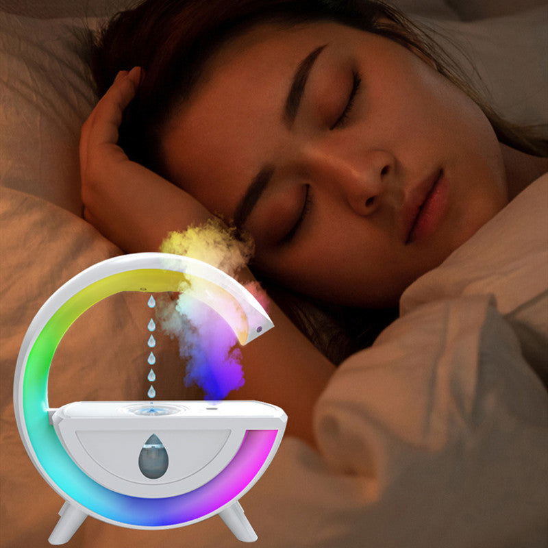 RGB Night Light Water Droplet Sprayer Anti-Gravity Air Humidifier 350ml Creative Home Office Mist Maker Diffuser Christmas Gift - ShopEbonyMonique