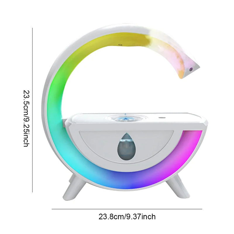 RGB Night Light Water Droplet Sprayer Anti-Gravity Air Humidifier 350ml Creative Home Office Mist Maker Diffuser Christmas Gift - ShopEbonyMonique