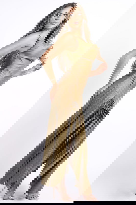 Ruched Cowl Neck Maxi Dress - ShopEbonyMonique