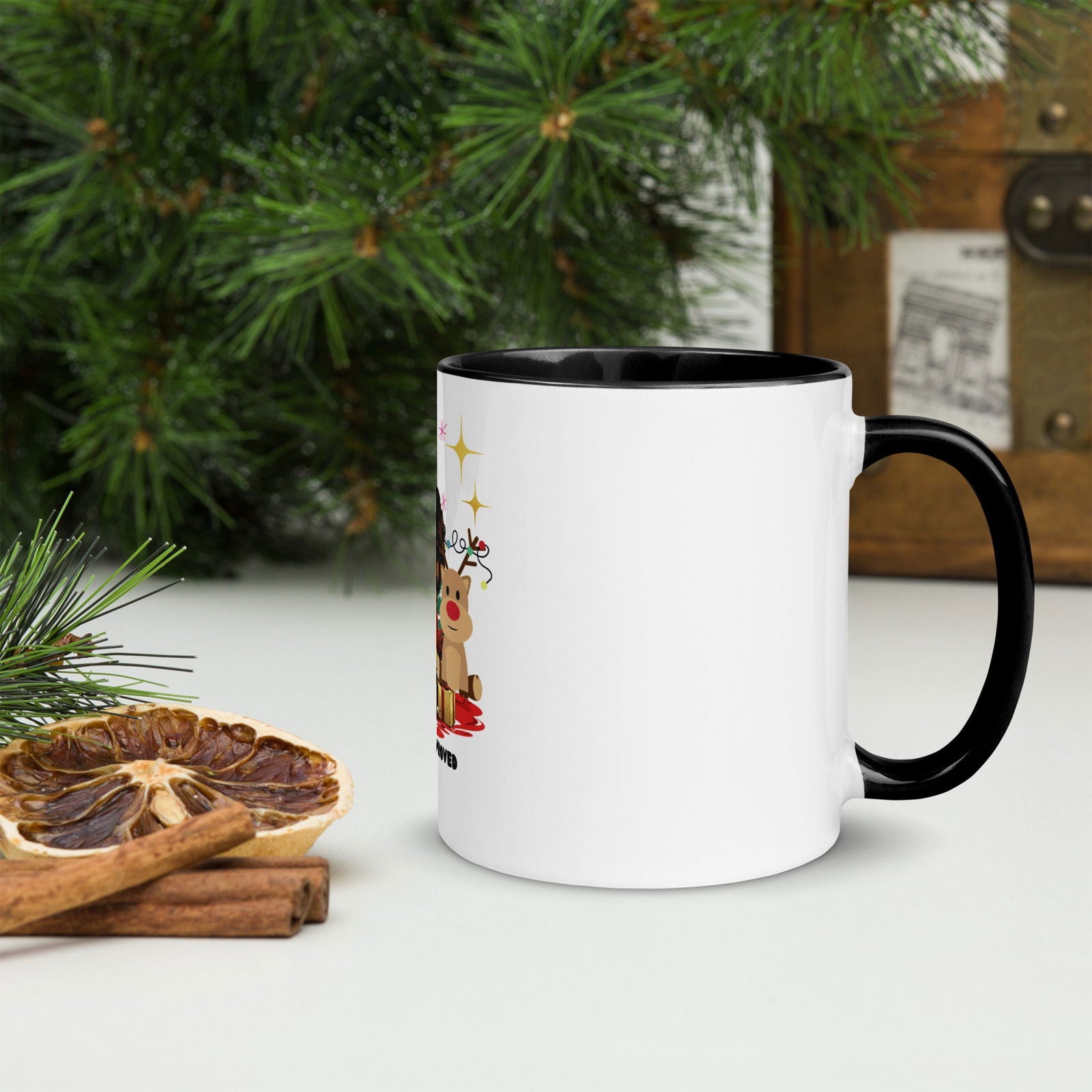 Rudolph Mug with Color Inside - ShopEbonyMonique