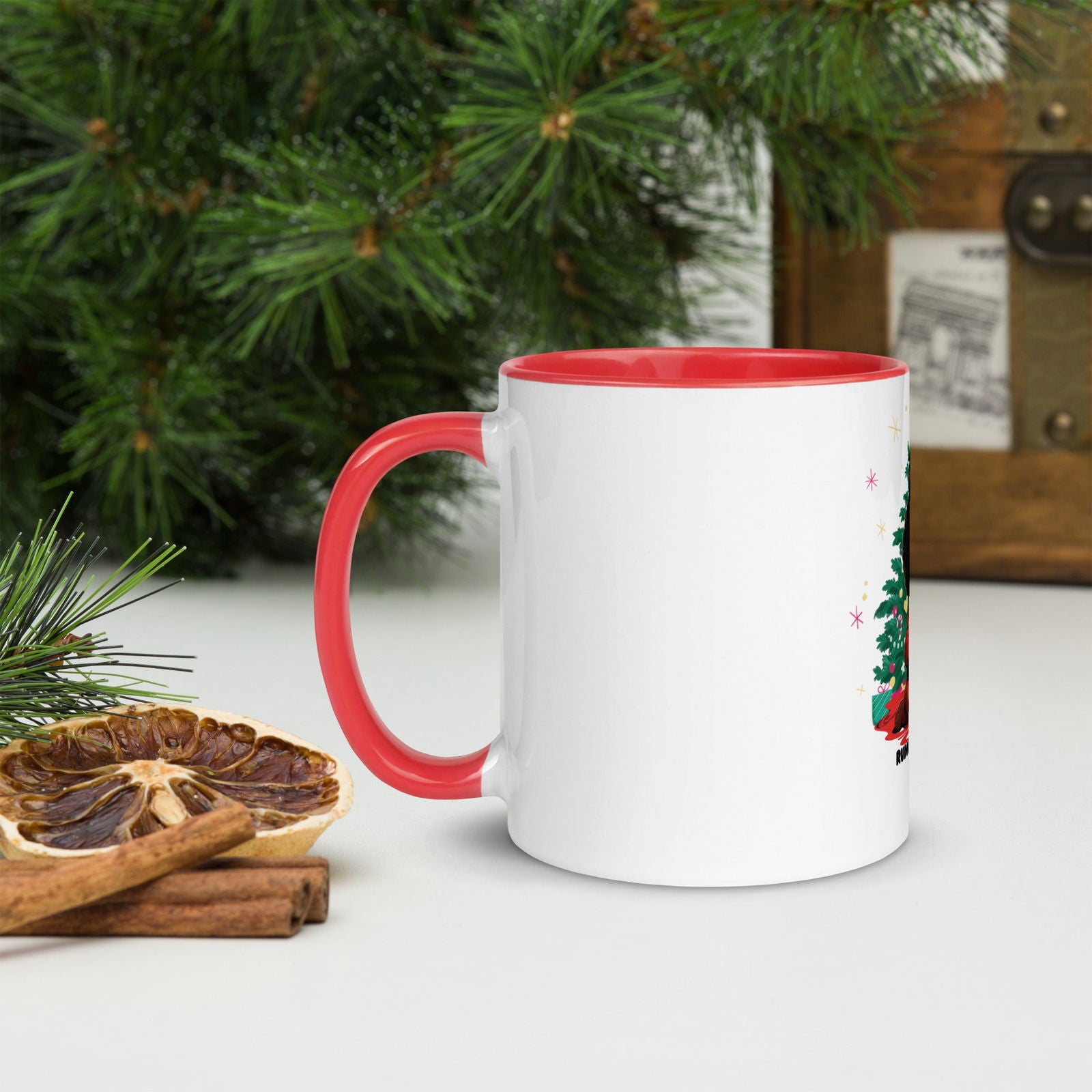 Rudolph Mug with Color Inside - ShopEbonyMonique