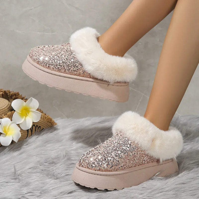 Bling Ankle Snow Boots - ShopEbonyMonique