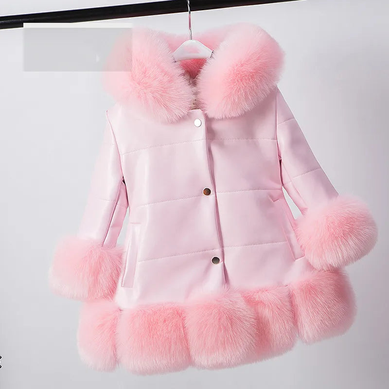 Ke'Mora Patchwork Faux Collar Down Jacket - ShopEbonyMonique