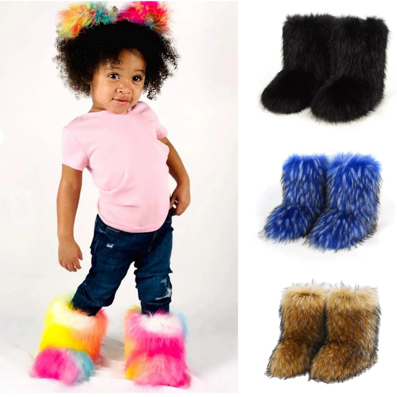 K J Toddler Girl colorful Ankle Boots - ShopEbonyMonique