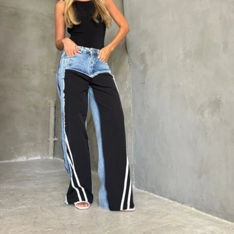 EM Streetwear Patchwork Ripped Jeans - ShopEbonyMonique