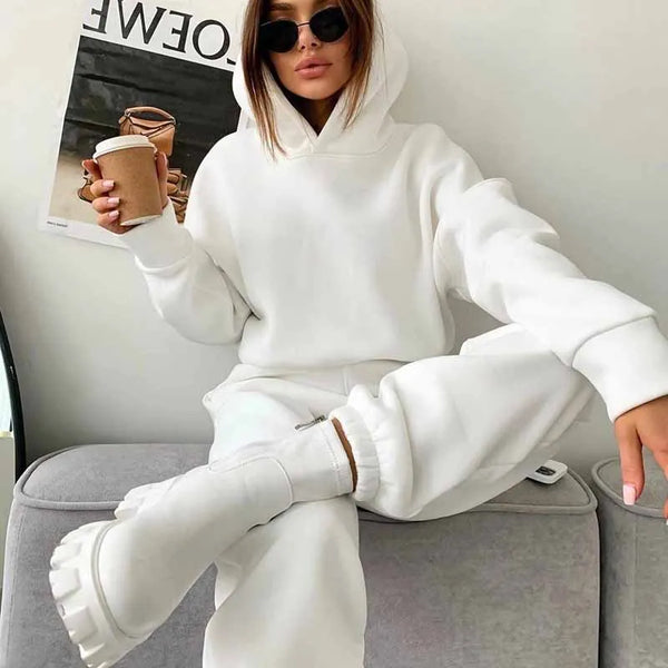 Casual Hooded Long Sleeve Sport Suits - ShopEbonyMonique