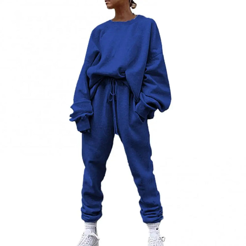 Hip Hop Women Solid Color Long Sleeve Loose Suit - ShopEbonyMonique