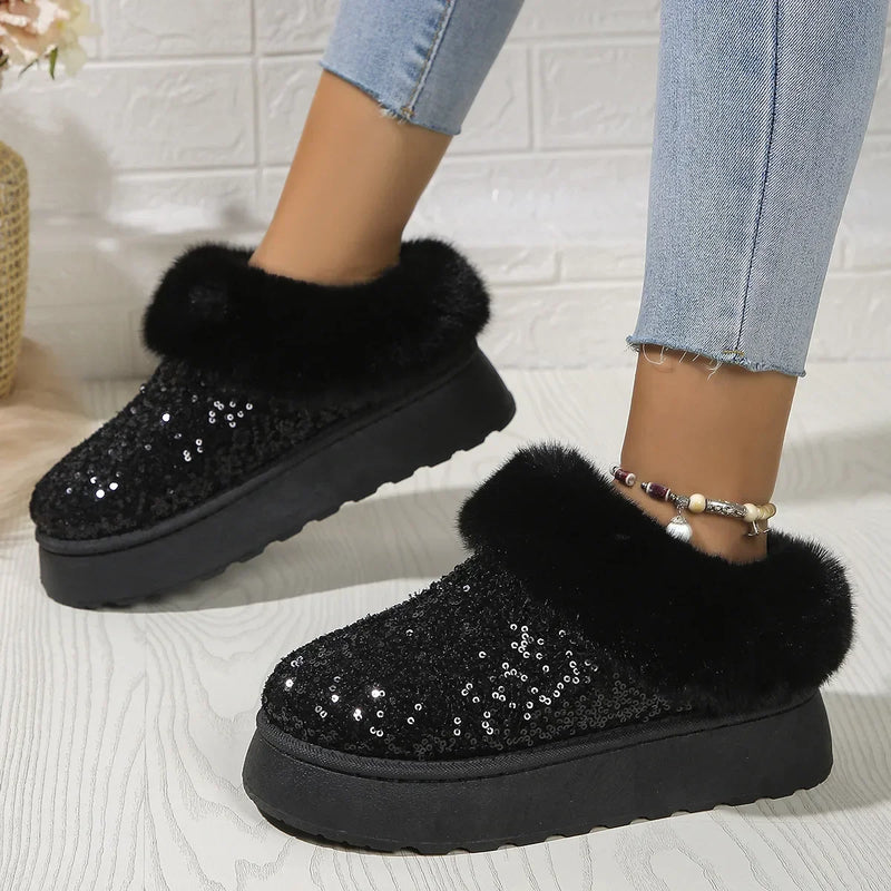 Bling Ankle Snow Boots - ShopEbonyMonique