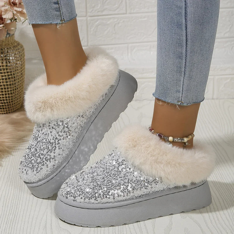 Bling Ankle Snow Boots - ShopEbonyMonique