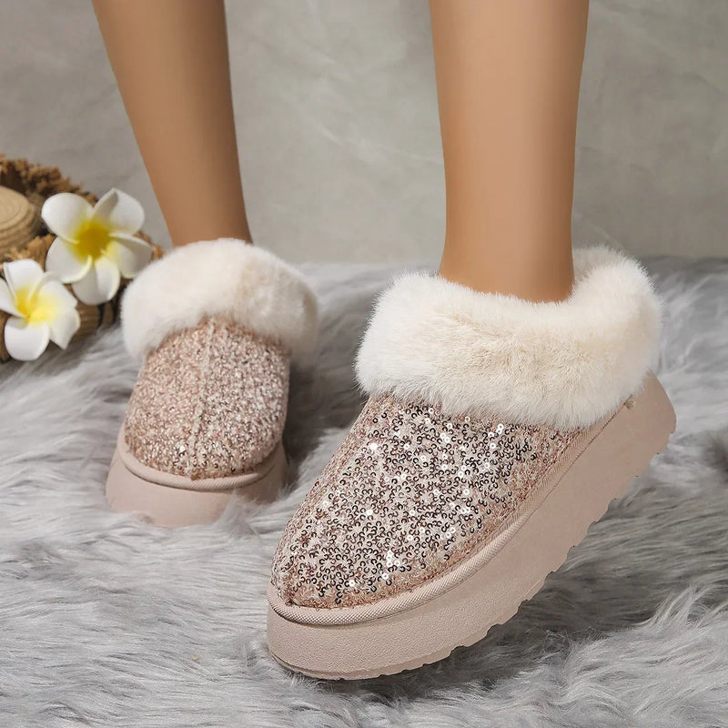 Bling Ankle Snow Boots - ShopEbonyMonique