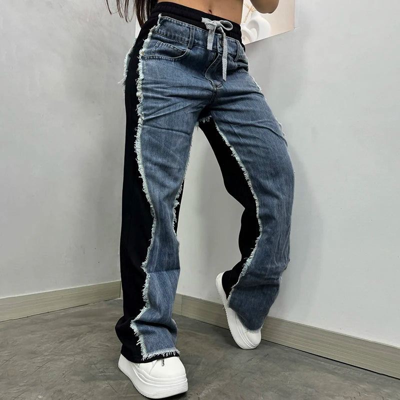 Colorblock Designer Jeans For Women - ShopEbonyMonique