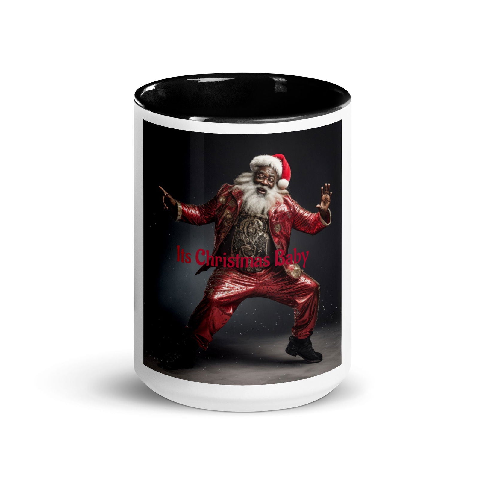 Santa Mug with Color Inside - ShopEbonyMonique
