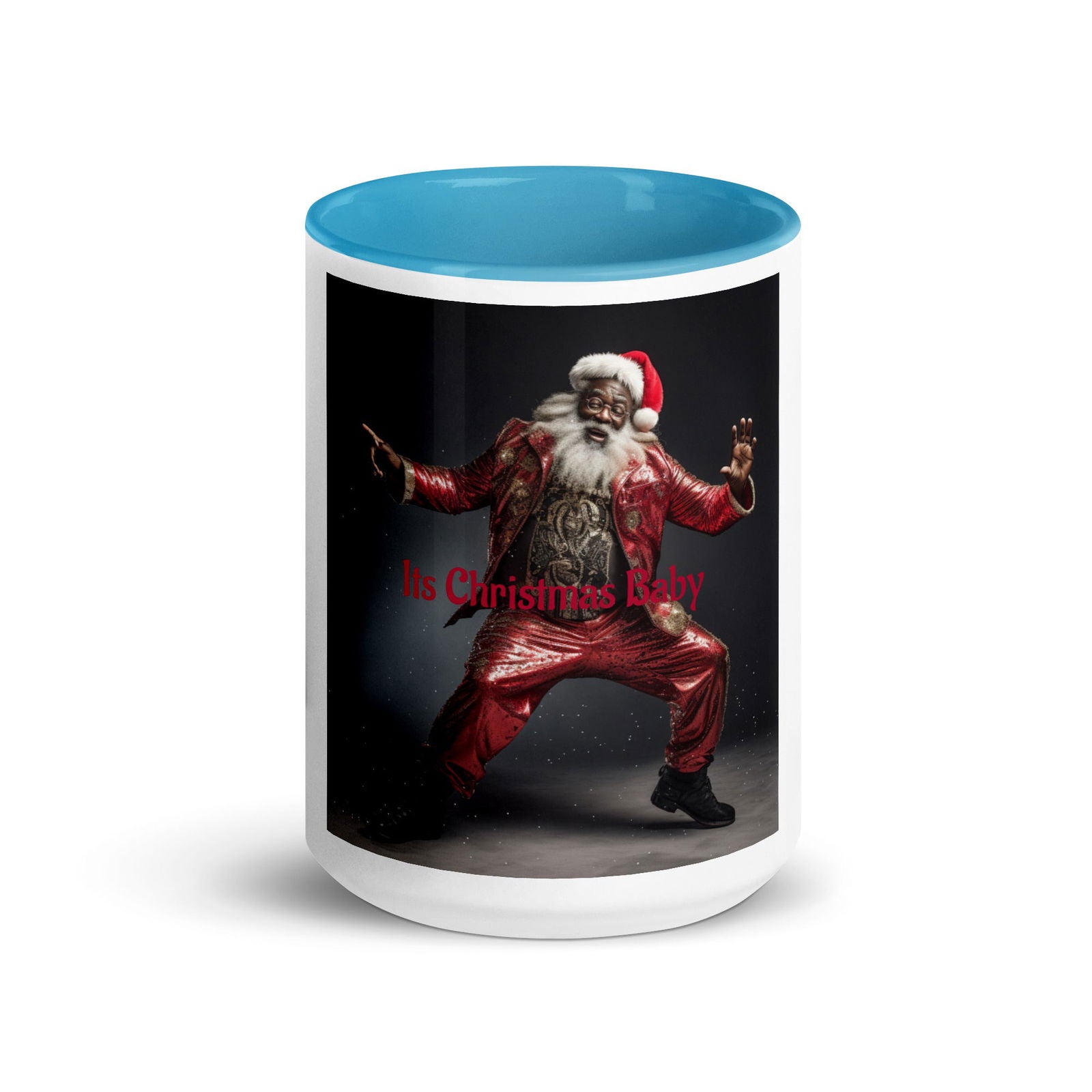 Santa Mug with Color Inside - ShopEbonyMonique