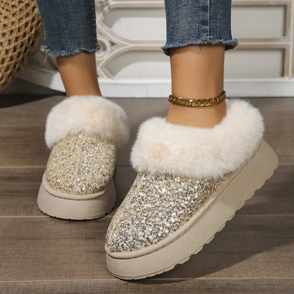 Bling Ankle Snow Boots - ShopEbonyMonique